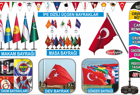 Baskılı Bayrak Çeşitleri